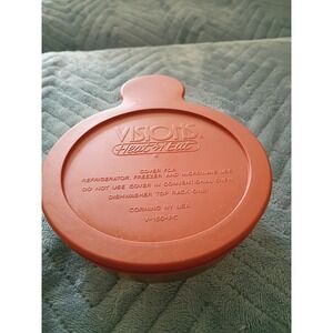 VTG Corning Visions V-150-B Heat 'n' Eat Amber Glass Bowl w/ Lid Cookware